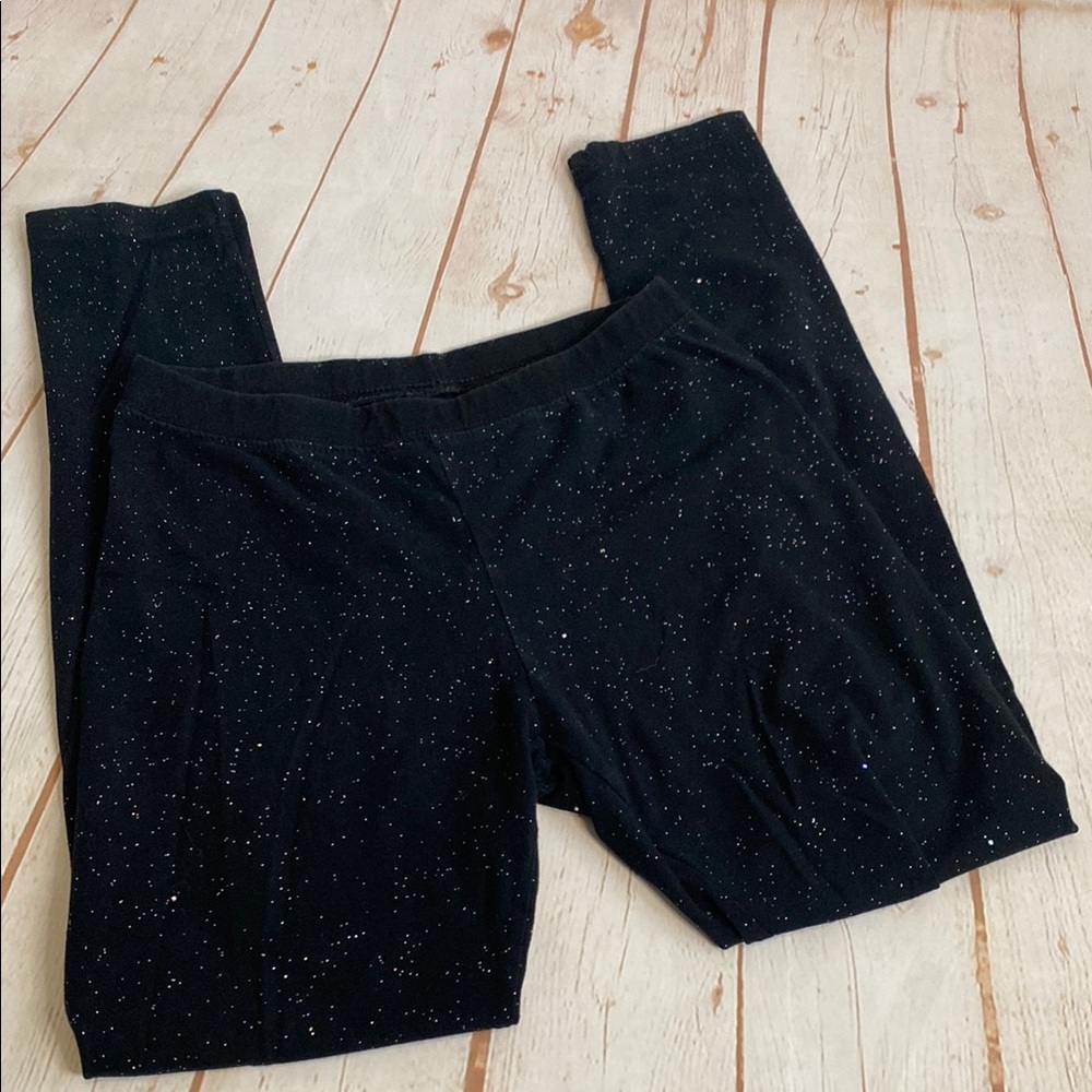 Cat & Jack Black Rainbow Glitter Sparkly Stretch Leggings